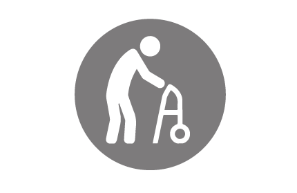 Icon of a person with a walker